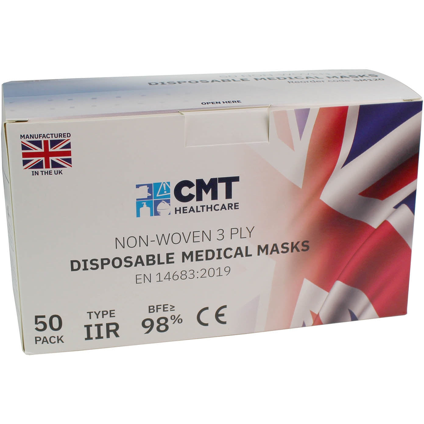 Surgical Face Masks -Type IIR- UK Made (Box of 50 Masks) - CMT Healthcare