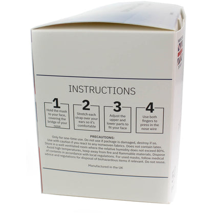 Surgical Face Masks -Type IIR- UK Made (Box of 50 Masks) - CMT Healthcare