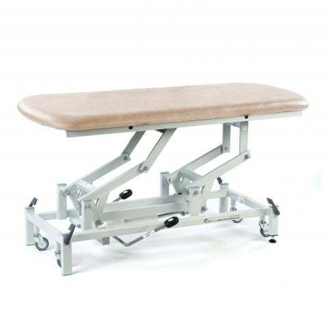Therapy Hygiene Table, Hydraulic, Retractable Wheels - 130 x 65cm