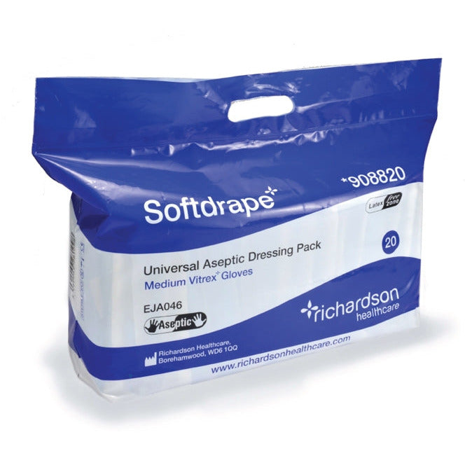 Dressing Pack Ruler Softdrape Dressing Pack - Medium Glove x 20 – Medisave UK