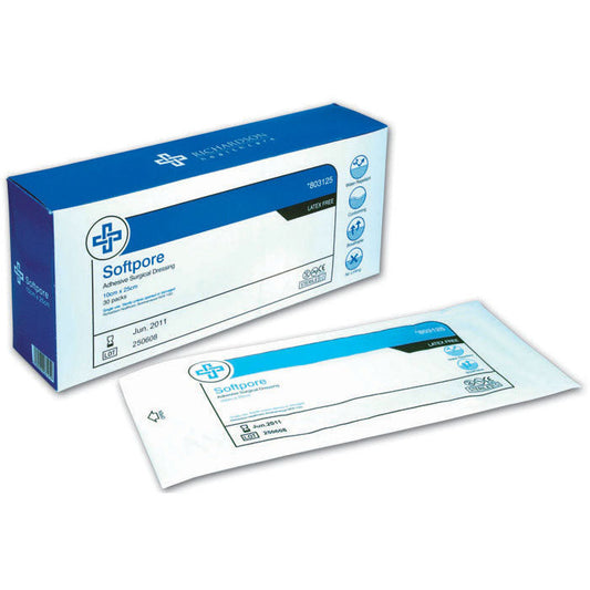 Softpore Adhesive Surgical Dressing - 10 x 25cm x 30 - Richardson Healthcare