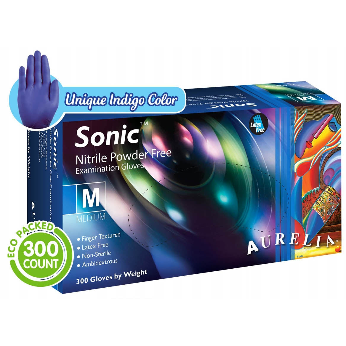 Aurelia Sonic 200 Nitrile Powder-Free Examination Gloves - Non Sterile - Extra Small (200)