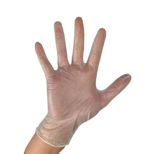 Vinyl Powdered Gloves Clear Medium - 100 - Discontinued