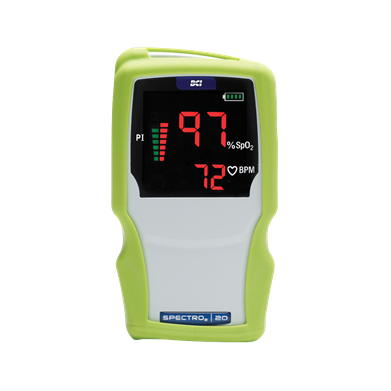 SPECTRO2 20 Digital pulse oximeter system with PAEDIATRIC finger sensor - ICU Medical
