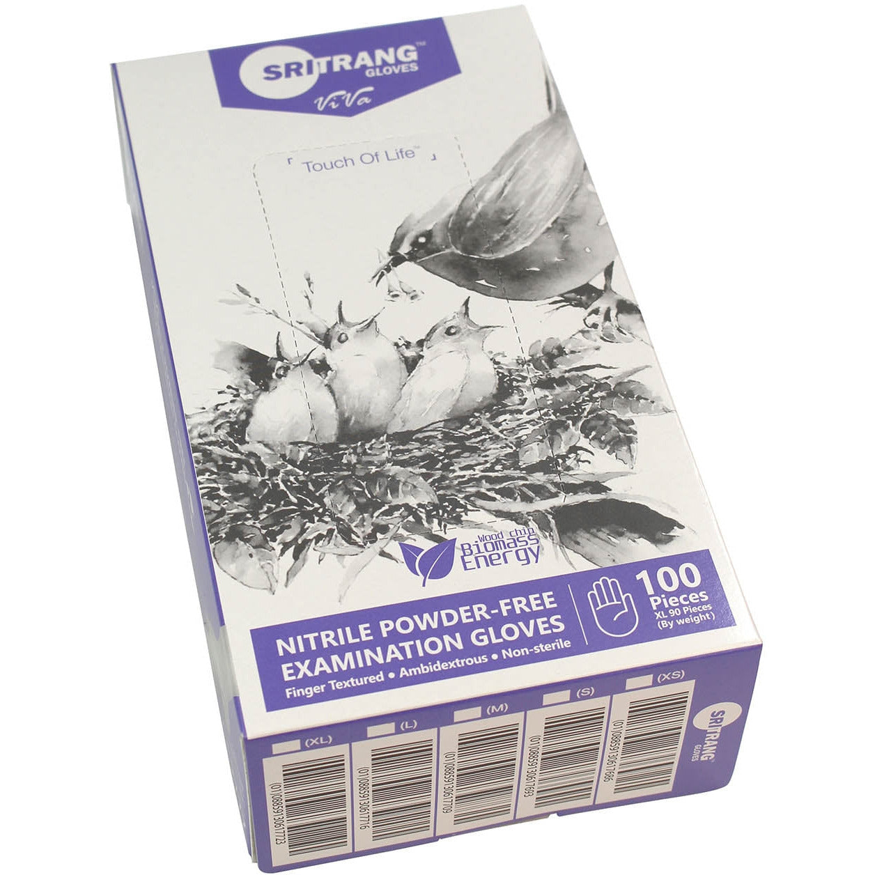 Nitrile Powder Free Examination Gloves x90 - Extra Large [PPE Cat III Cert] - Sritang