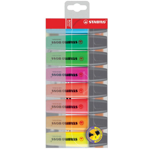 Stabilo Boss Original Highlighters Assorted (Pack of 8) 70/6 - Discontinued