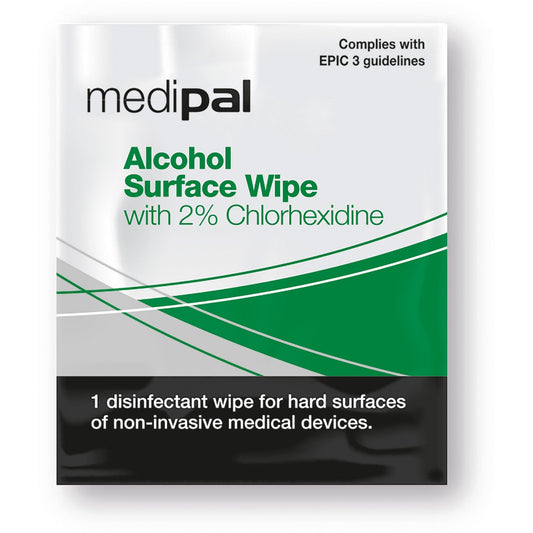 Medipal Chlorhexidine Alcohol Wipes for Surfaces - Pack of 200 Sachets