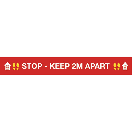 ST02 Stop! Please keep 2m apart – 1000mm x 150mm - Single