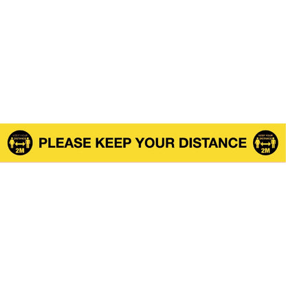 ST03 Please keep your distance – 1000mm x 150mm - Single - Skye Direct