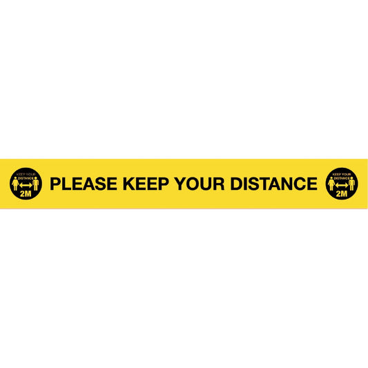 ST03 Please keep your distance – 1000mm x 150mm - Single - Skye Direct