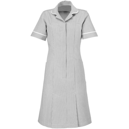 Women's Stripe Nursing Dress with Rounded Collar - 