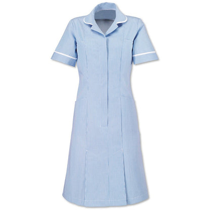 Women's Stripe Nursing Dress with Rounded Collar - 