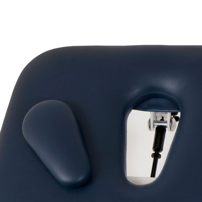 Stabil Komfort 3-Section Hydraulic Plinth - White Frame - Navy Blue Upholstery