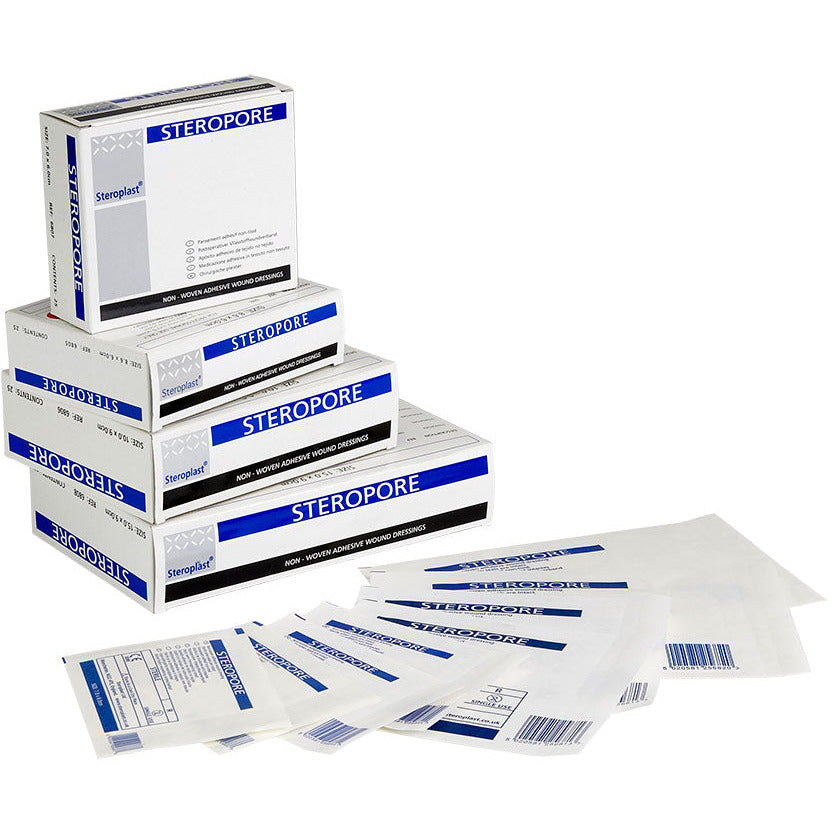 Steropore Non Woven Adhesive Dressing 10 x 8cm - Box of 25 - Steroplast