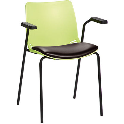 Sunflower Neptune Visitor Seat (Moulded) - With Arms - Vinyl Seat Pad - 