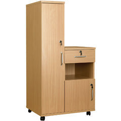 Sunflower NHS Wardrobe and Cabinet Combo with Locks - Left Hand Hinge - Beech