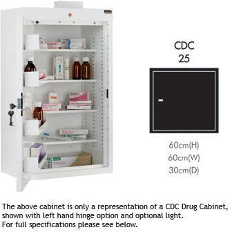 Sunflower CDC25 Cabinet with 2 shelves/2 trays/1 door with light