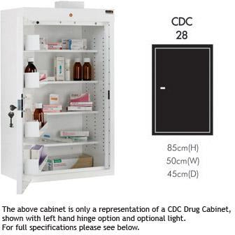 Sunflower CDC28 Cabinet with 4 shelves/4 trays/1 doors