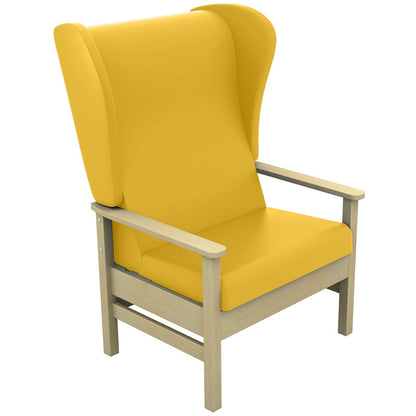 Sunflower Atlas Bariatric High-Back Patient Chair with Wings - Vinyl Upholstery - 