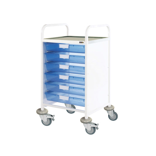 Vista 50 Clinical Trolley - 6 Single Depth Trays - 