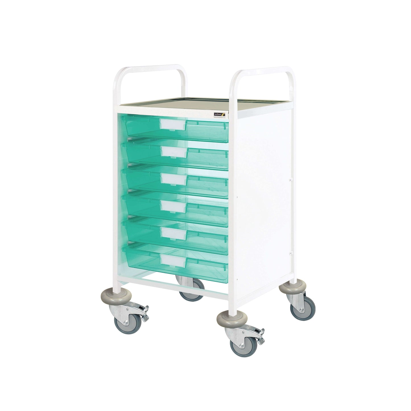 Vista 50 Clinical Trolley - 6 Single Depth Trays - 
