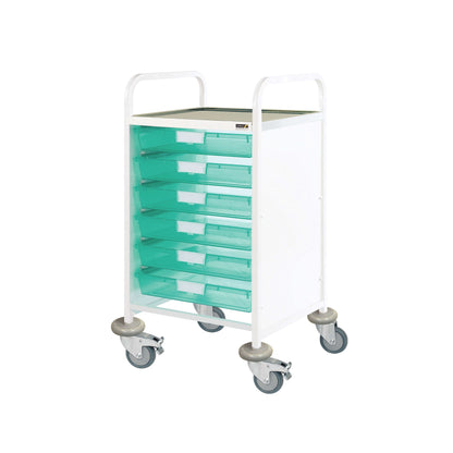 Vista 50 Clinical Trolley - 6 Single Depth Trays - 