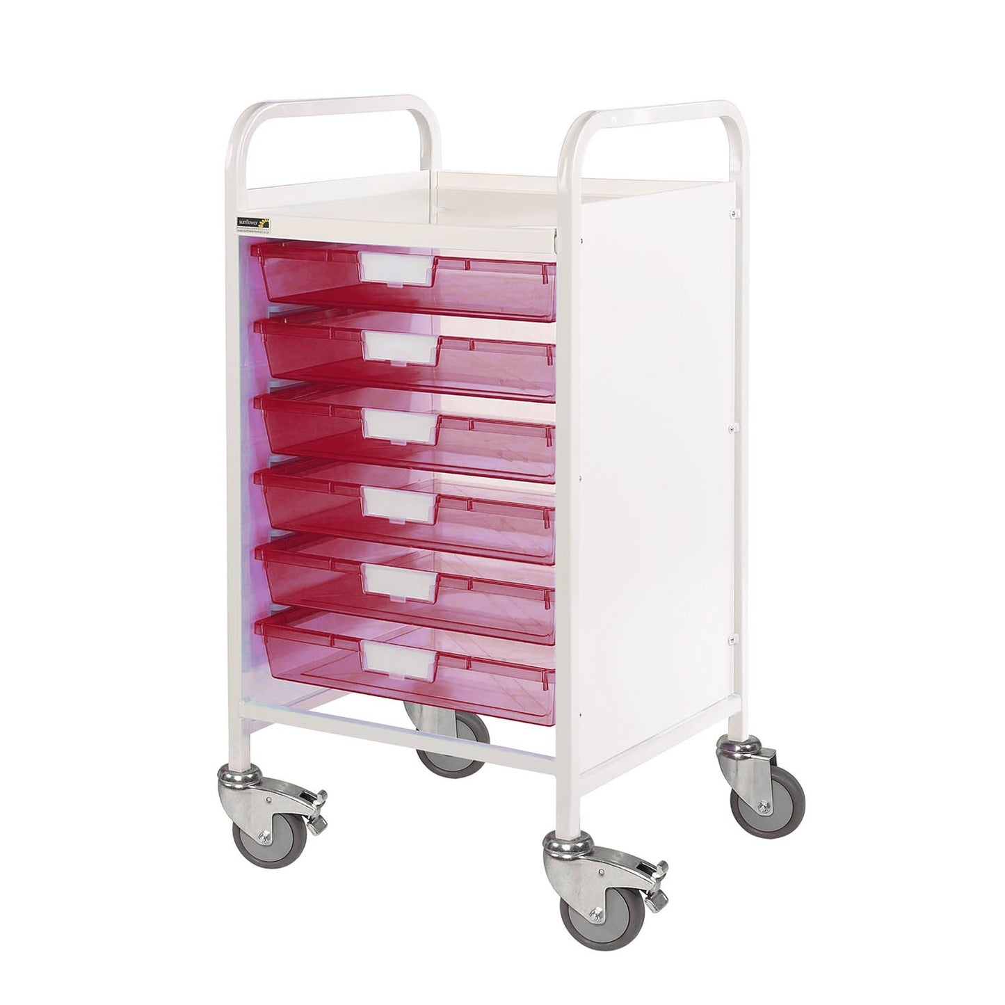 Vista 50 Clinical Trolley - 6 Single Depth Trays - 