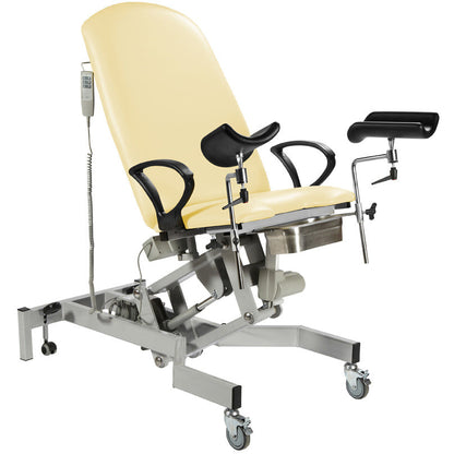 Sunflower Fusion Gynae 2 Couch with Leg Stirrups - 2 Section Electric