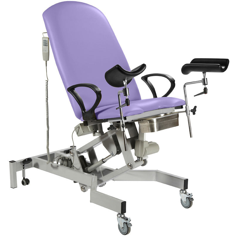 Sunflower Fusion Gynae 3 Couch with Leg Stirrups - 2 Section Electric
