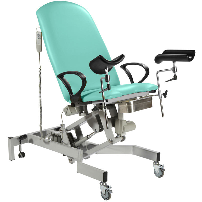 Sunflower Fusion Gynae 2 Couch with Leg Stirrups - 2 Section Electric - 