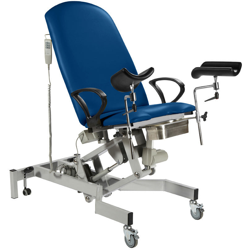 Sunflower Fusion Gynae 2 Couch with Leg Stirrups - 2 Section Electric - 