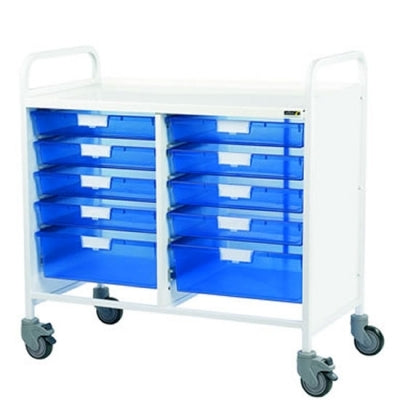 Sunflower Vista 100 Trolley with 8 Single  2 Double Blue Trays