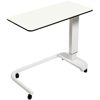 Sunflower Overbed Table with C-Shaped Base & Flat Laminate Top - 