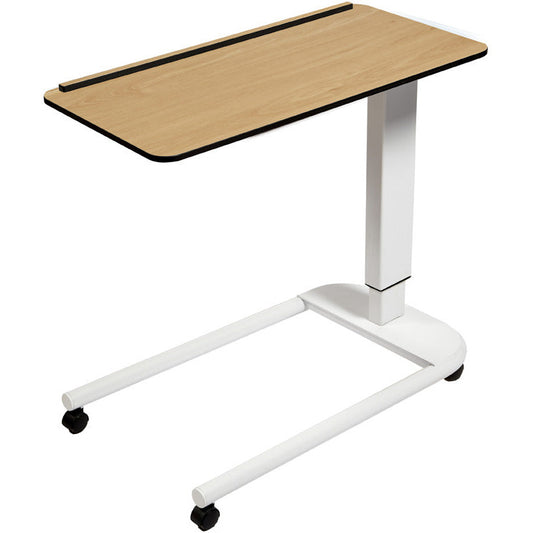 Sunflower Overbed Table with Parallel Base, Flat Top & Raised Lip - 