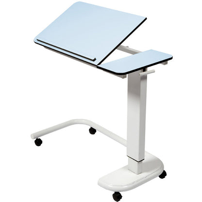 Sunflower Overbed Table with C-Shaped Base, Tilting Top & Raised Lip