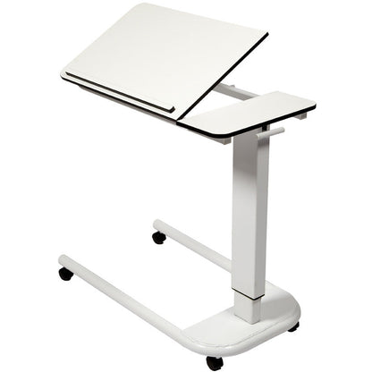 Sunflower Overbed Table with Parallel Base, Tilting Top & Raised Lip - 