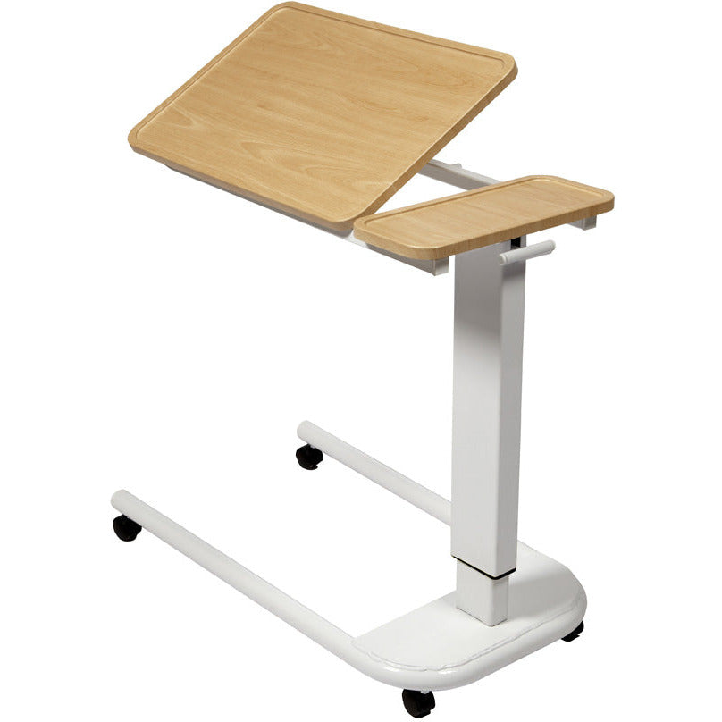 Sunflower Overbed Table with Parallel Base and Recessed High-Impact PVC Top - 