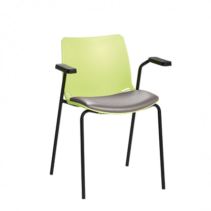 Sunflower Neptune Visitor Seat (Moulded) - With Arms - Vinyl Seat Pad - 