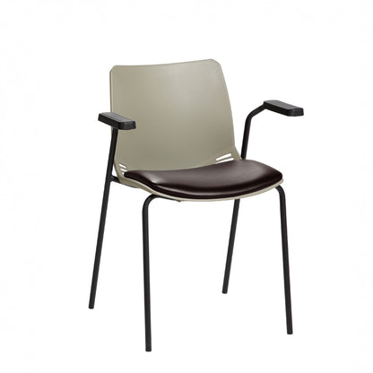 Sunflower Neptune Visitor Seat (Moulded) - With Arms - Vinyl Seat Pad - 