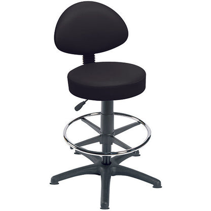 Sunflower High Level Gas-Lift Stool with Back Rest, Foot Ring & Glides