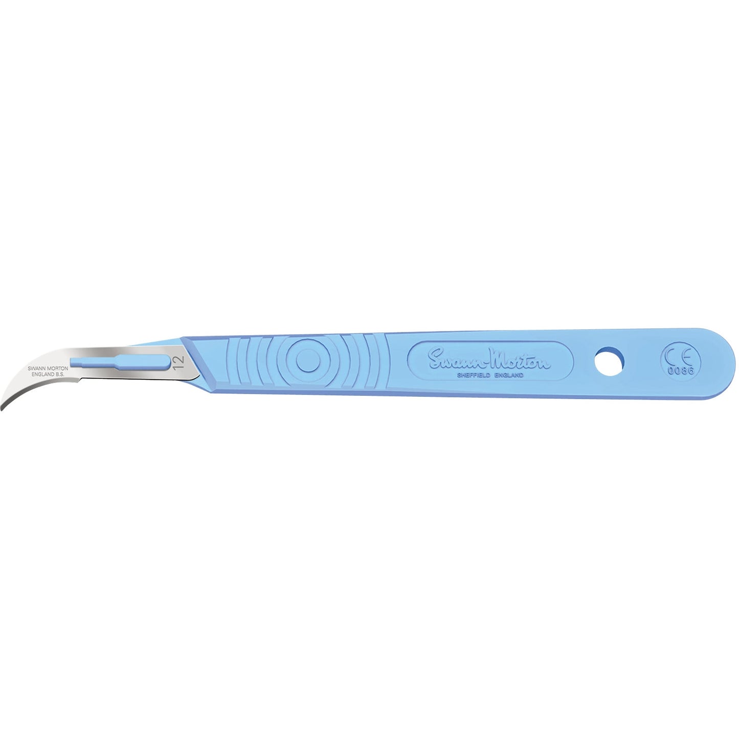 Sterile Disposable Scalpel No.12 Blade with Polystyrene Handle x 10 - 