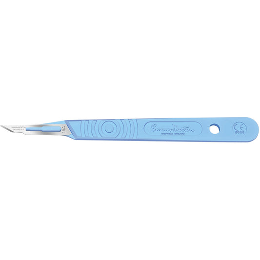 Sterile Disposable Scalpel No.15a Blade with Polystyrene Handle x 10 - 