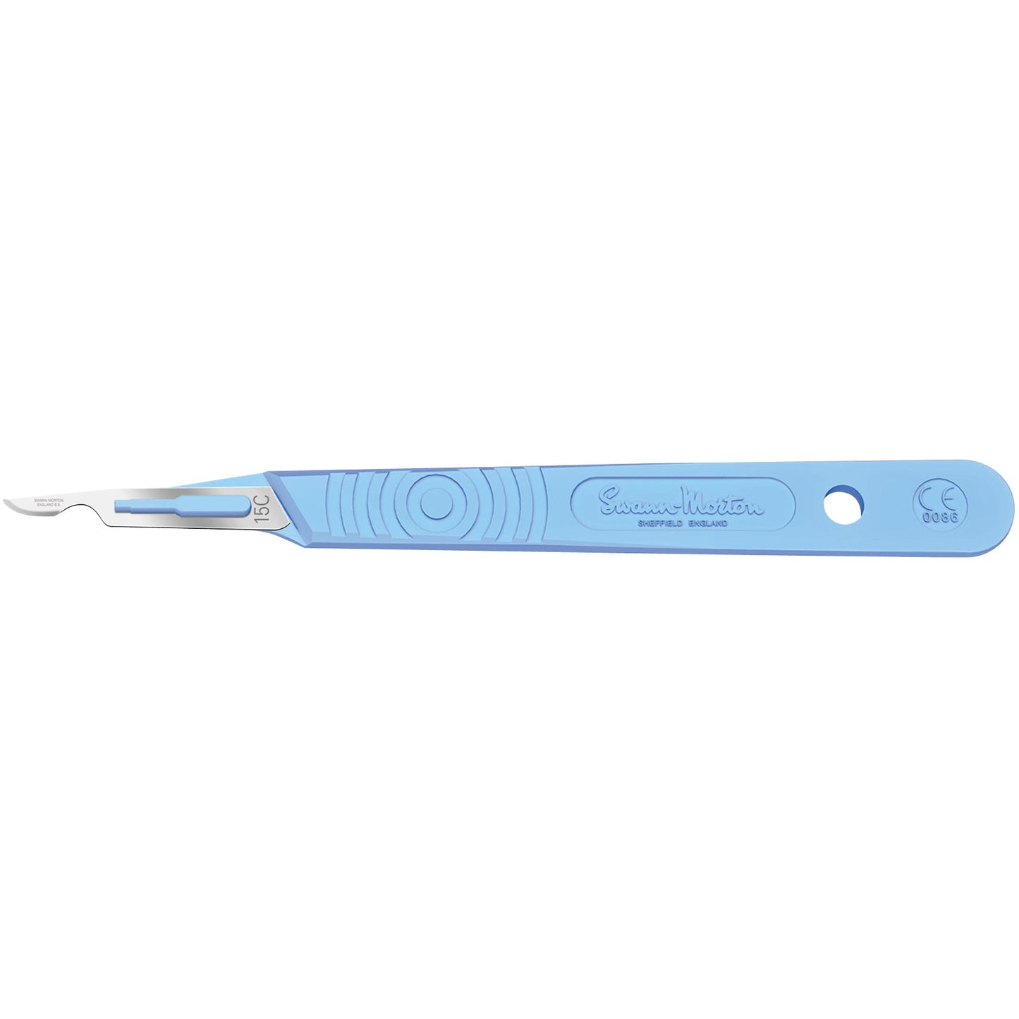 Sterile Disposable Scalpel No.15c Blade with Polystyrene Handle x 10 - 