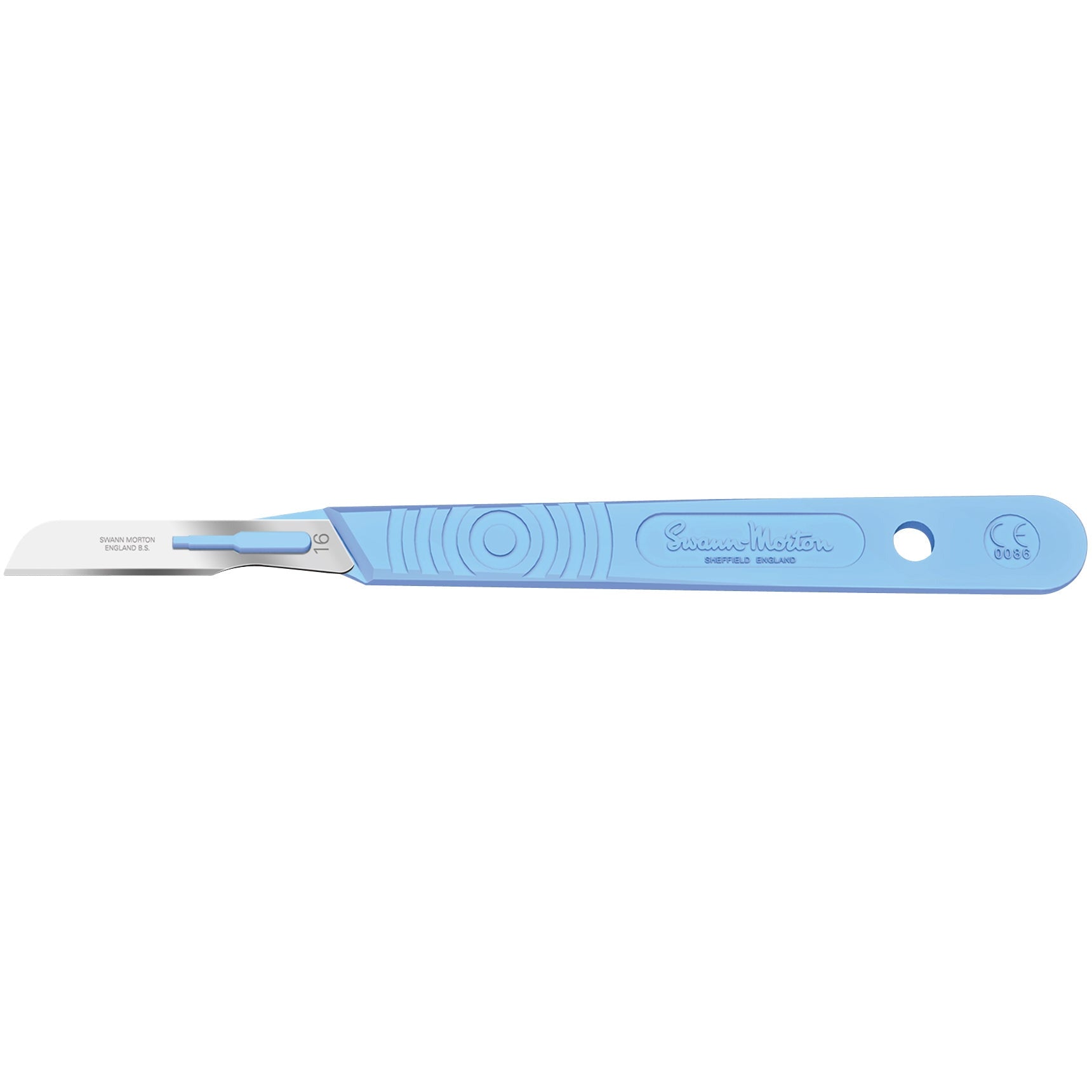 Sterile Disposable Scalpel No.16 Blade with Polystyrene Handle x 10 - 