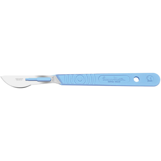 Sterile Disposable Scalpel No.22a Blade with Polystyrene Handle x 10 - 