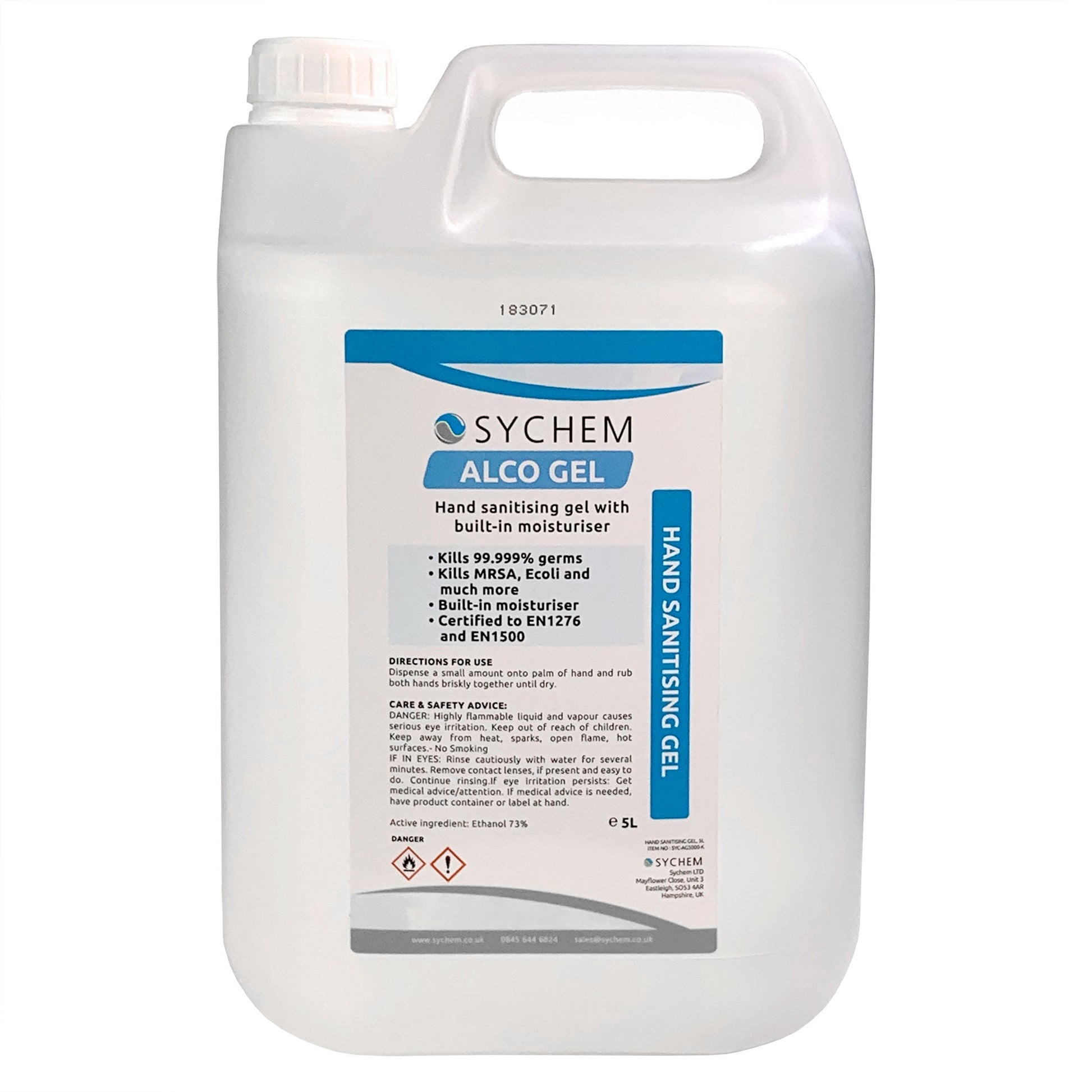 Sychem Alco 70% Alcohol Hand Gel - 5L Container - Sychem