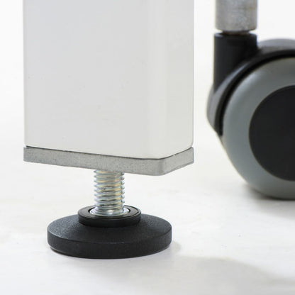 Stabil Komfort 3-Section Hydraulic Plinth - White Frame - Navy Blue Upholstery - Stabil