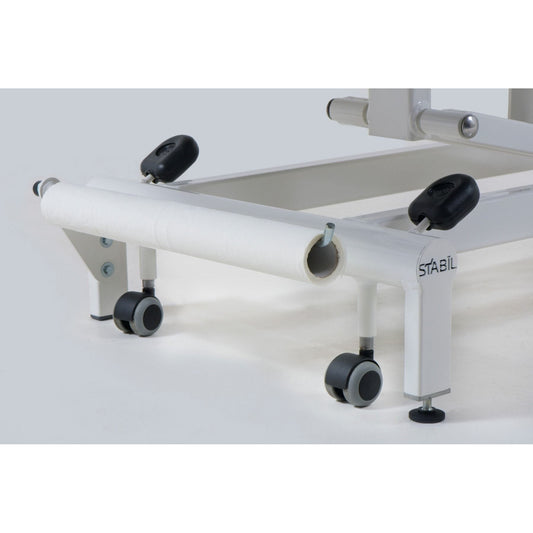 STABIL Komfort - 2-Section Electric / White Frame / Navy Upholstery