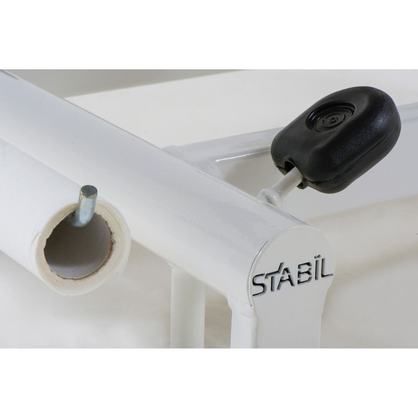 STABIL Komfort - 3-Section Electric / White Frame / Black Upholstery