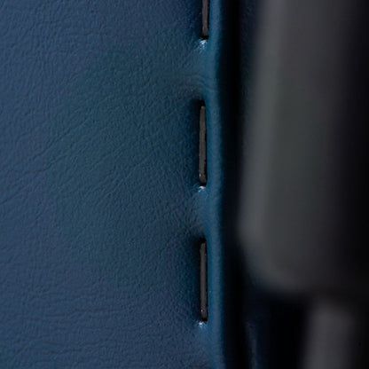 Stabil Komfort 3-Section Hydraulic Plinth - White Frame - Navy Blue Upholstery - Stabil